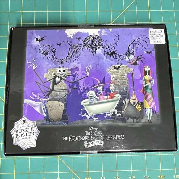 Lot of 3 Disney Nightmare B4 Christmas: Puzzle + Sleep Shirt XL 16-18 + Cookbook - Picture 5 of 16